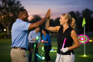 A Team Building Golf Event Example That Glows